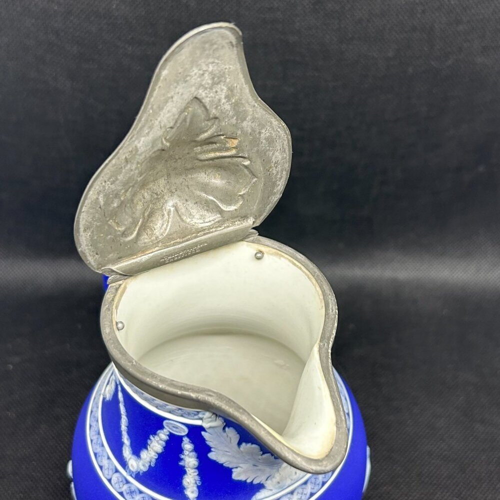 Antique Wedgwood Jasperware rope handled jug/pitcher c. Late 1800s- early 1900’s - Picture 7 of 15